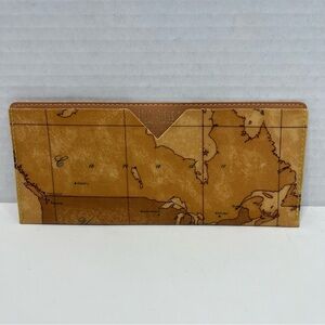ALVERO MARTINI 1A CLASSE Leather Map wallet made in Italy